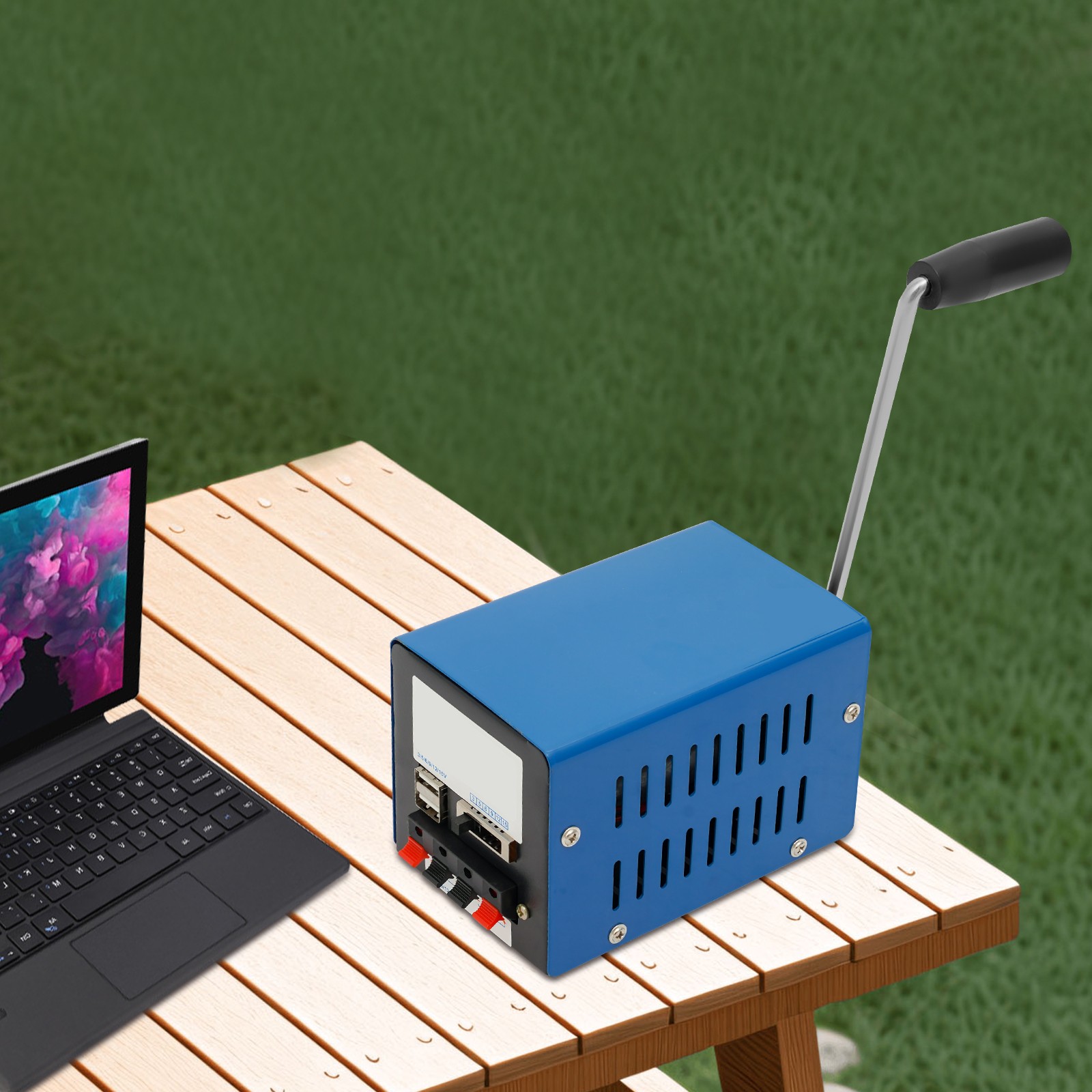 20W Portable Hand Crank USB Power Generator Charger Camping Power Supply Small