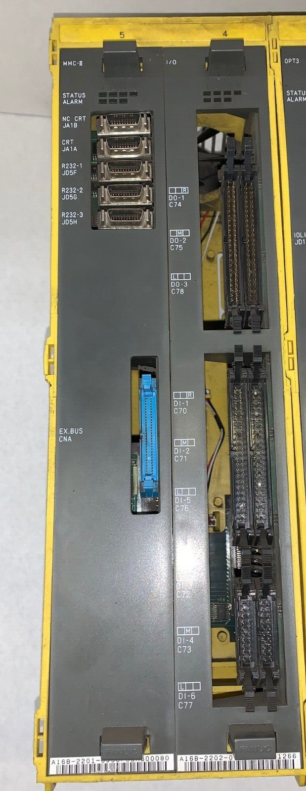 FANUC MULTI-PORT POWER SUPPLY 6 SLOT RACK A02B-0200-B503 200-240 VOLT 2-7 AMP
