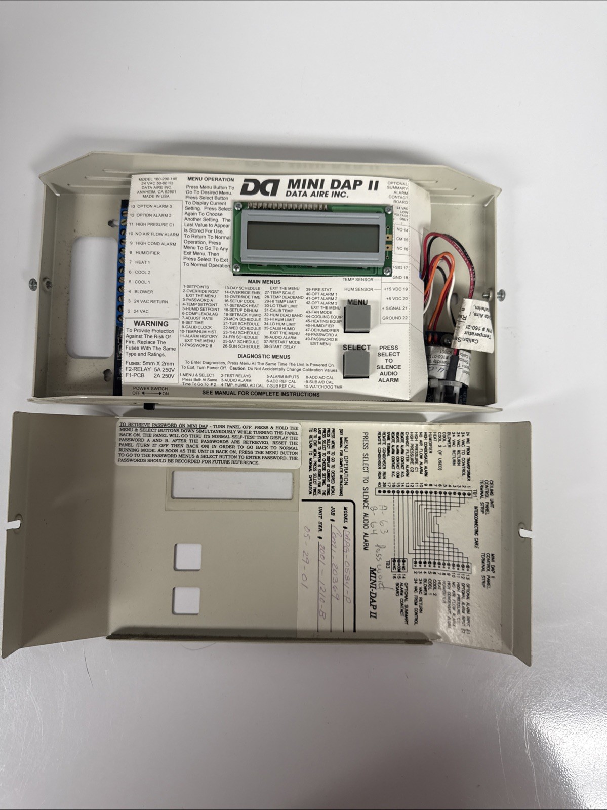 Data Aire Inc. MINI DAP II Alarm Processor Control Interface DAPG-0534-P