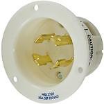 HUBBELL HBL2725 LKG FLG-INLT 30A 3P 250V L15-30P WH
