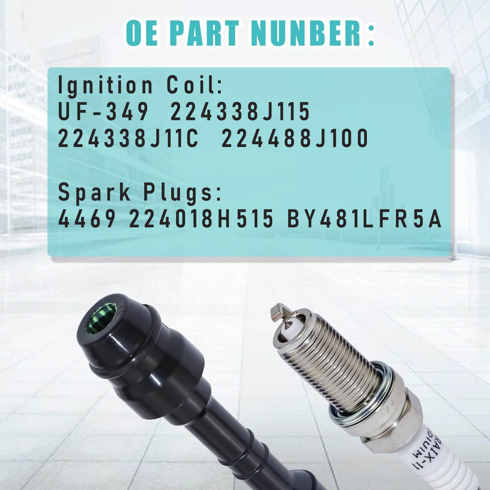 UF349 Ignition Coil Pack with Double Iridium Spark Plugs Set for 3.5 4.0 V6 N…