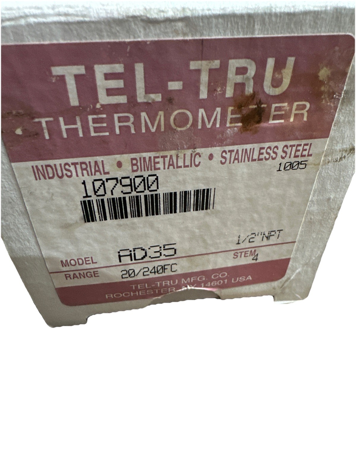 New TEL-TRU AD35 THERMOMETER 0/250FC NSMP NOS SHIPS FREE