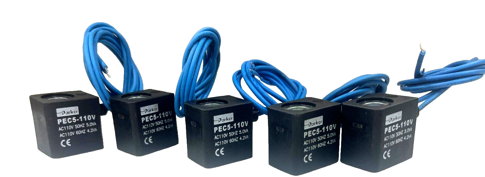 5 pcs Parker PEC5-110V Solenoid Coil 110V 50 Hz 5.0VA 110V 60 Hz 4.2VA lead wire