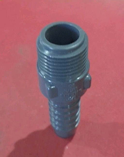 Lasco 1/2″ x 3/4″ PVC Barded Coupling MFR 1436-101