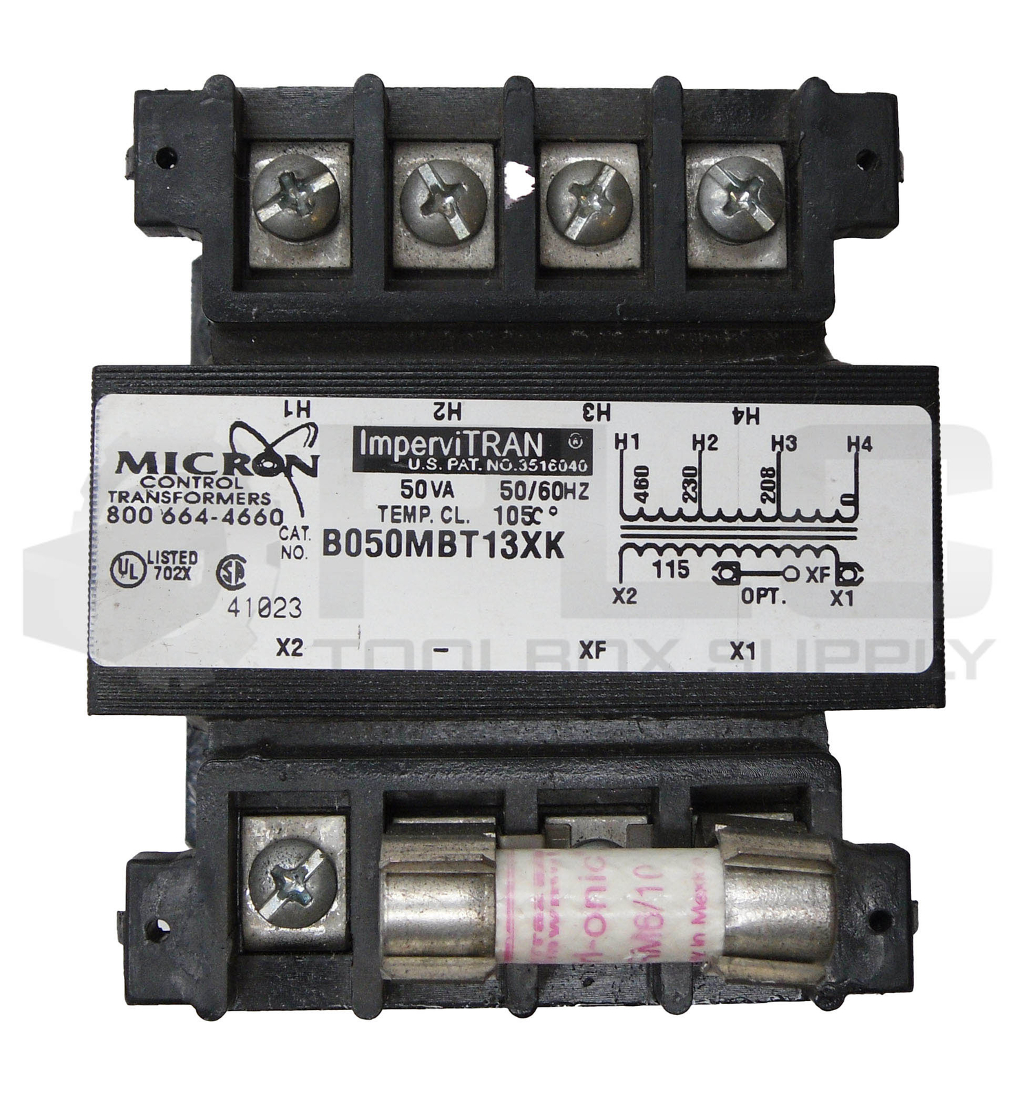 MICRON IMPERVITRAN CONTROLS B050MBT13XK CONTROL TRANSFORMER 50/60HZ