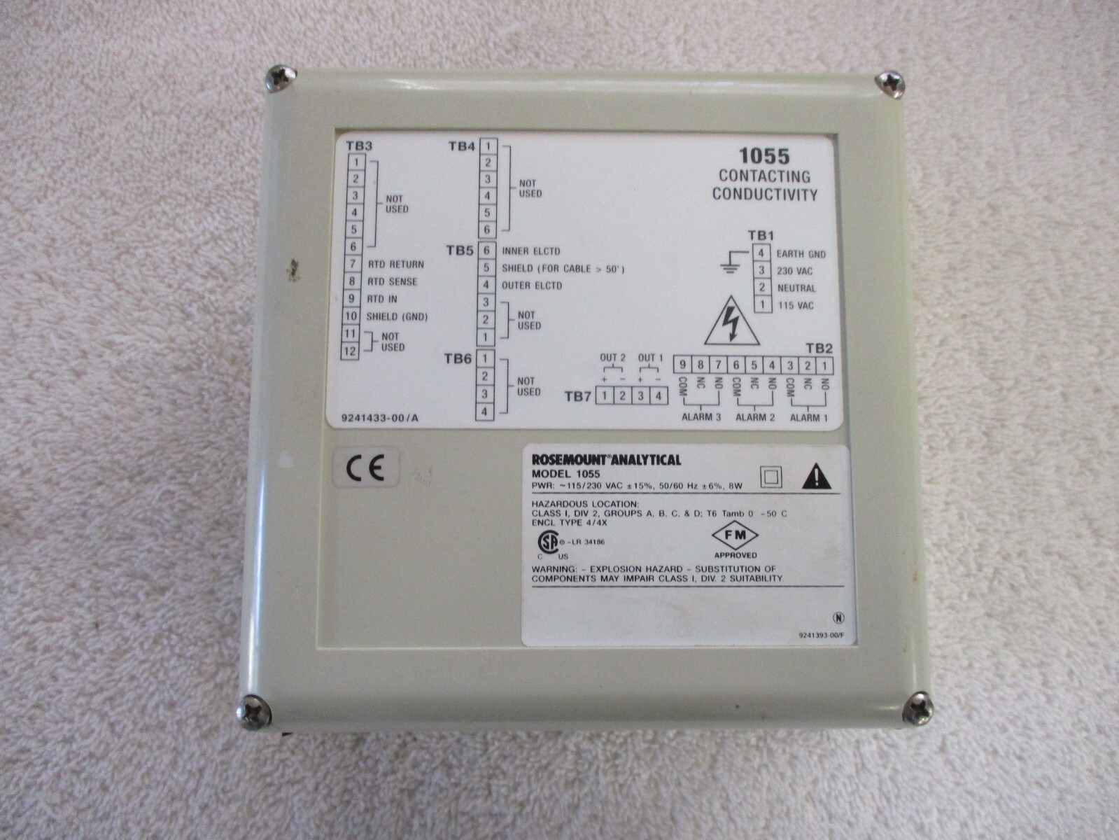 ROSEMOUNT ANALYTICAL Solu Comp II Controller 1055-01-10-20