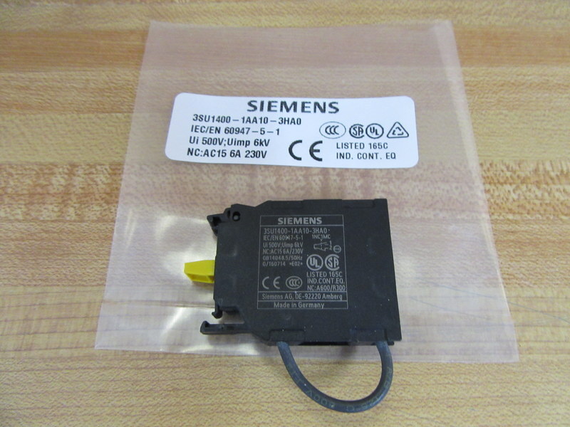 Siemens 3SU1400-1AA10-3HA0 Contact Module