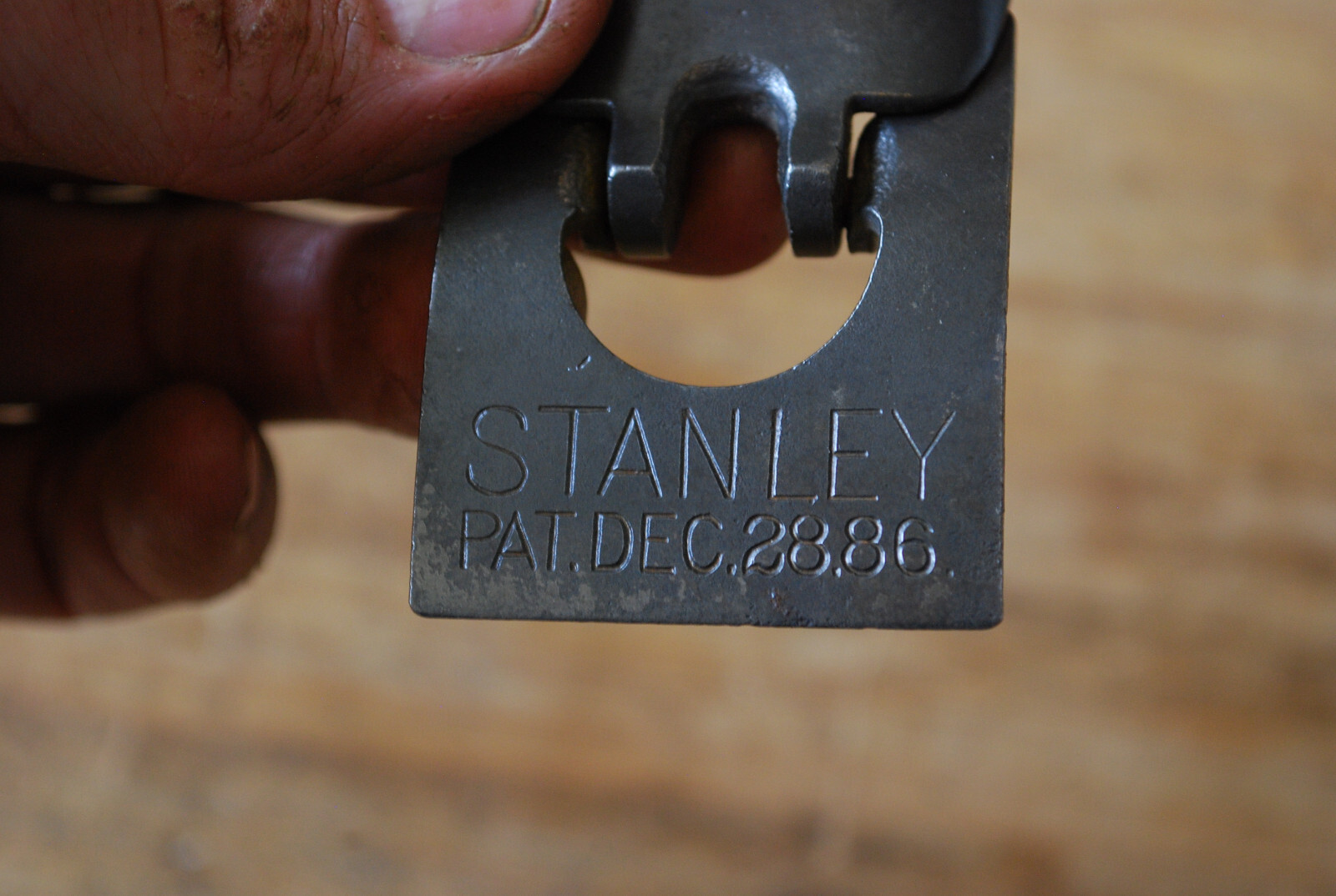 Antique Stanley Block Plane Lever Cap Pat Dec 28-86
