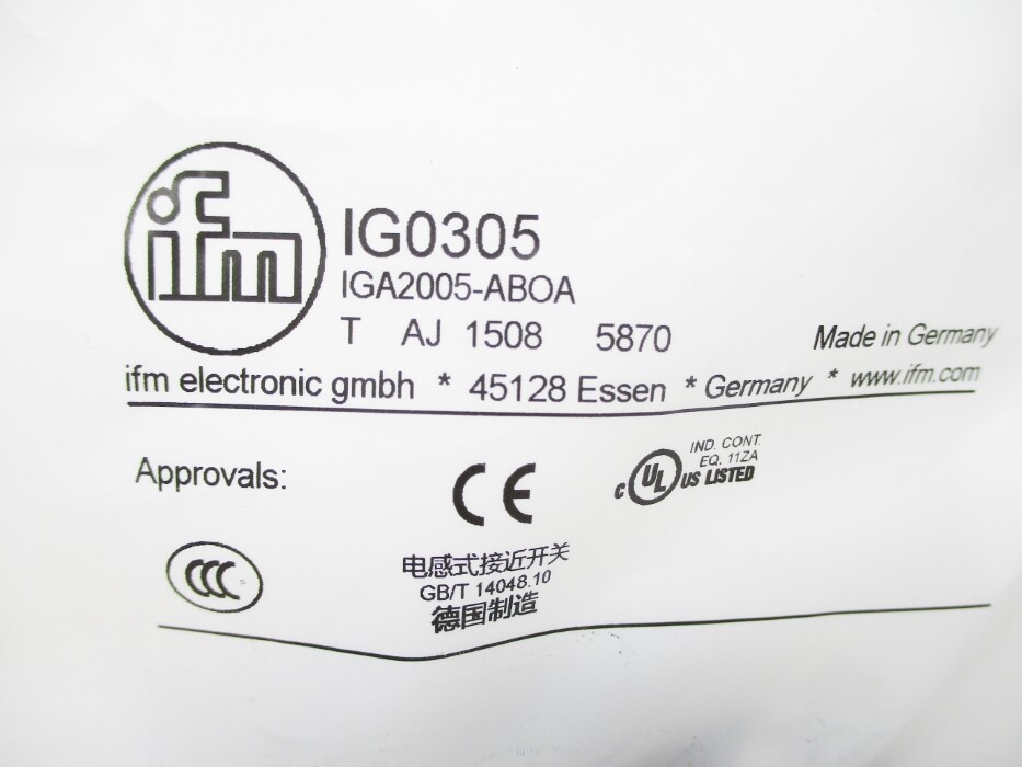 IFM EFECTOR IG0305 IGA2005-ABOA NSMP