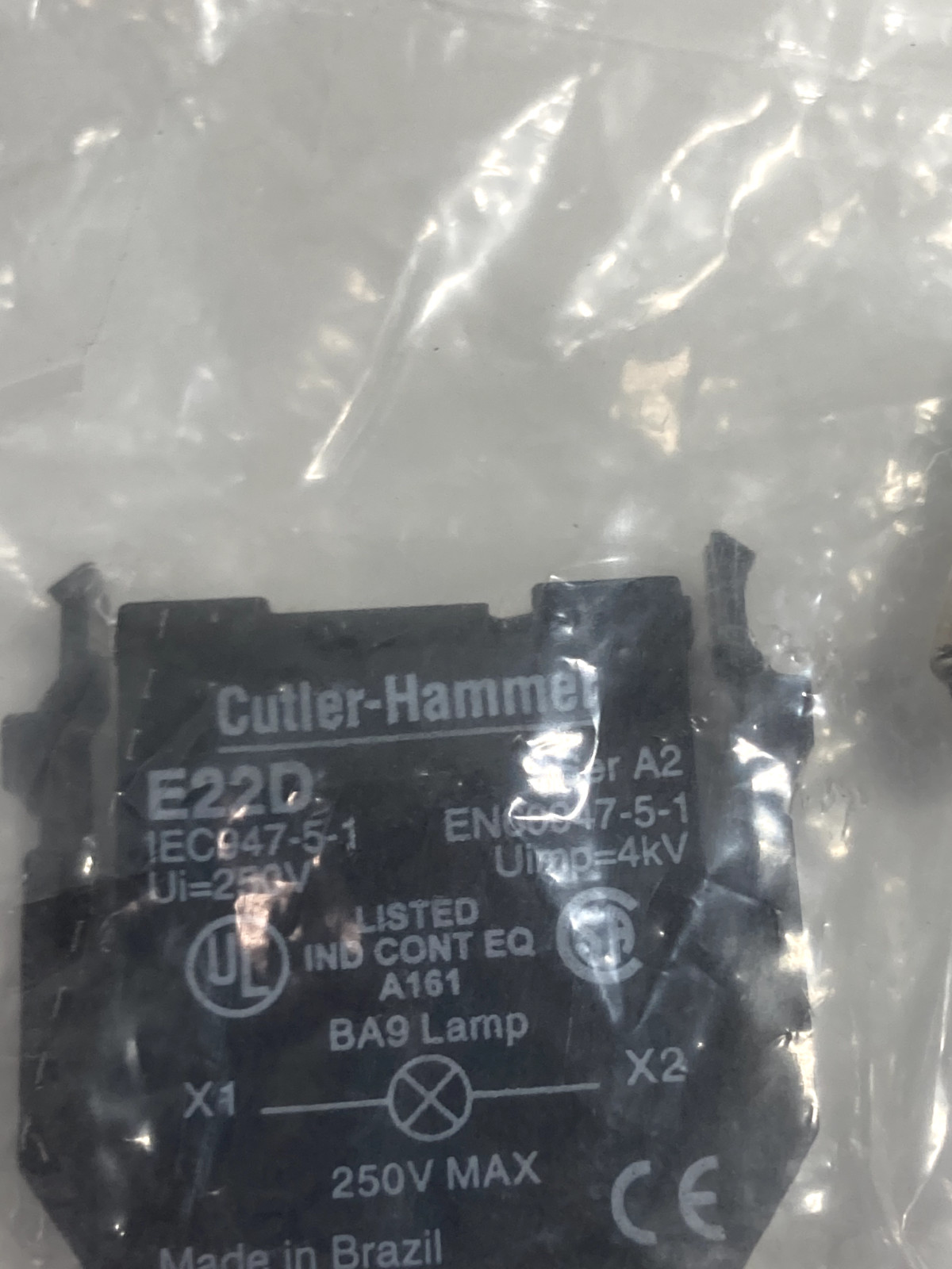 CUTLER HAMMER E22DL24G LIGHT UNIT FULL VOLTAGE 24V GREEN LED NIB