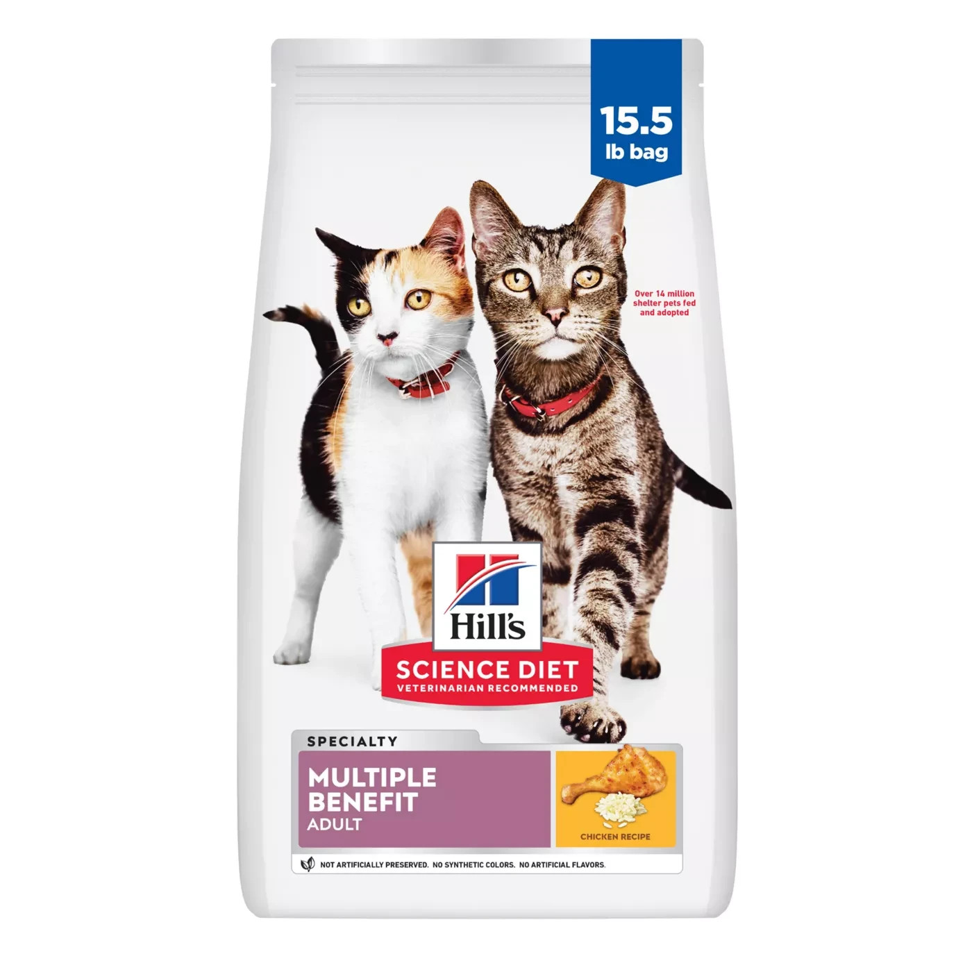 Hill’s® Science Diet® Multiple Benefit Adult Dry Cat Food – Chicken, 15.5 lb Bag