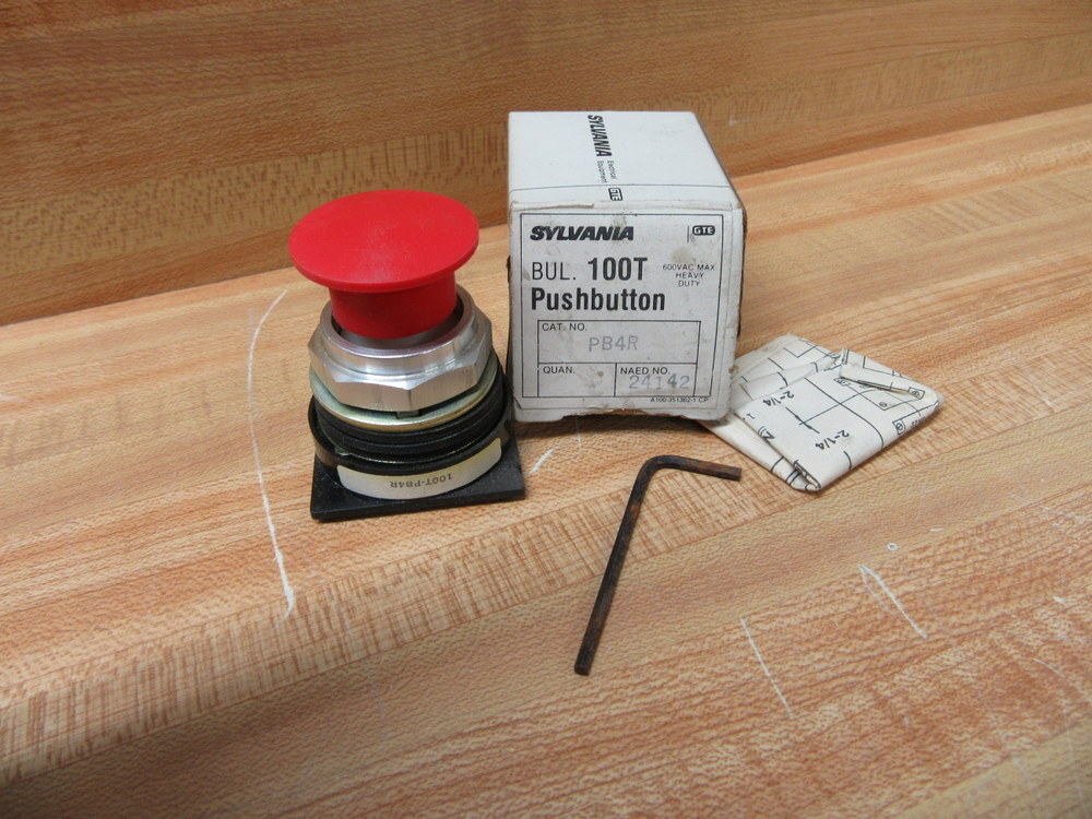 Sylvania 100T-PB4R Joslyn Clark Push Button 24142