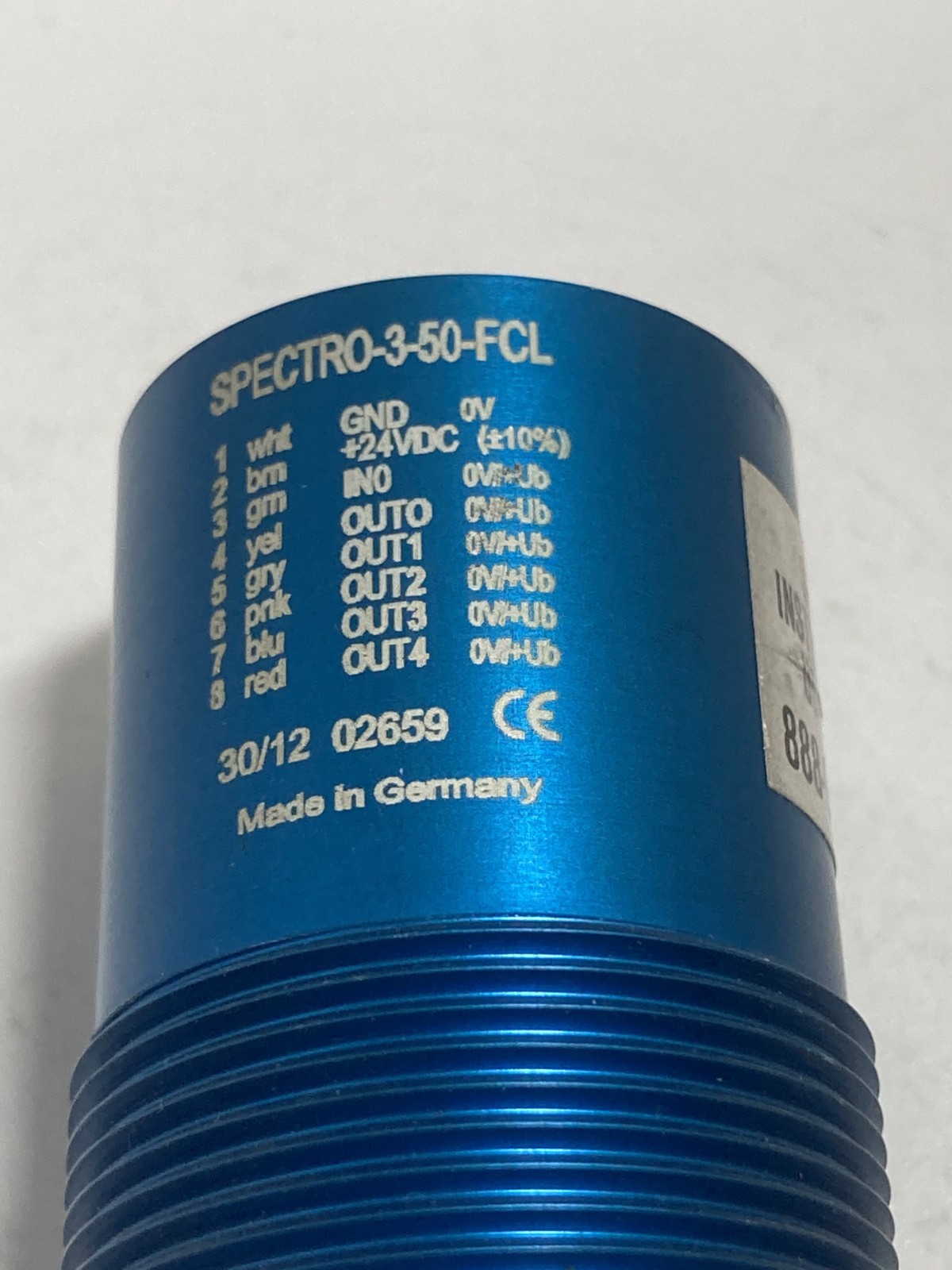 SENSOR INSTRUMENTS SPECTRO-3-50-FCL COLOR SENSOR 500MM RANGE