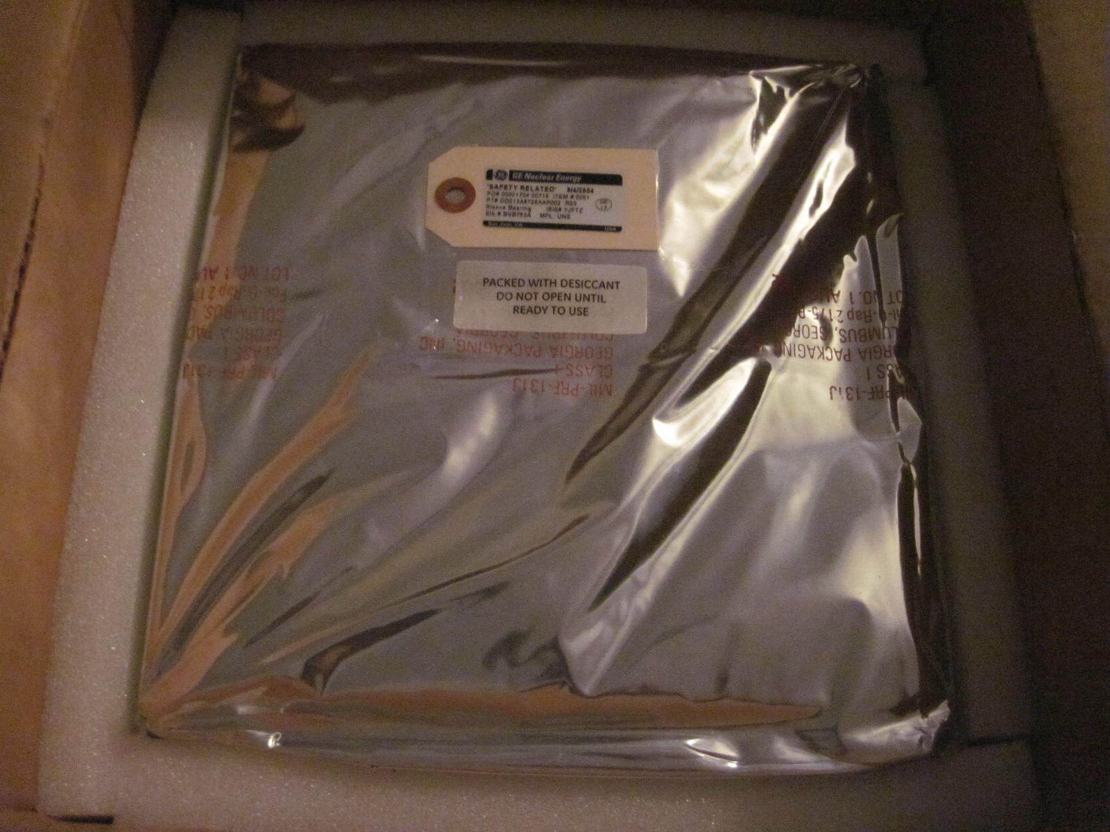NEW GE GENERAL ELECTRIC NUCLEAR ENERGY SAFETY RELATED SLEEVE BEARING BVB753A