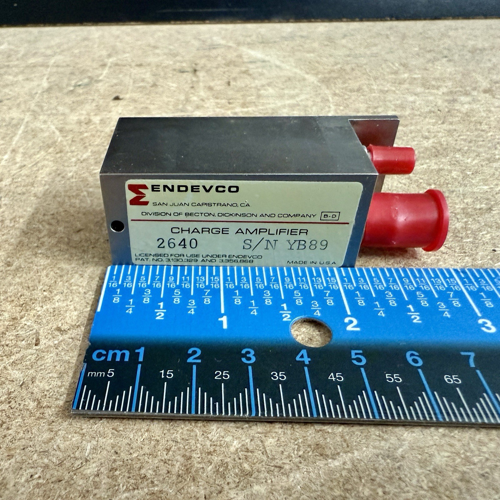 Endevco Charge Amplifier 2640 Vintage Becton Dickinson Test Equipment