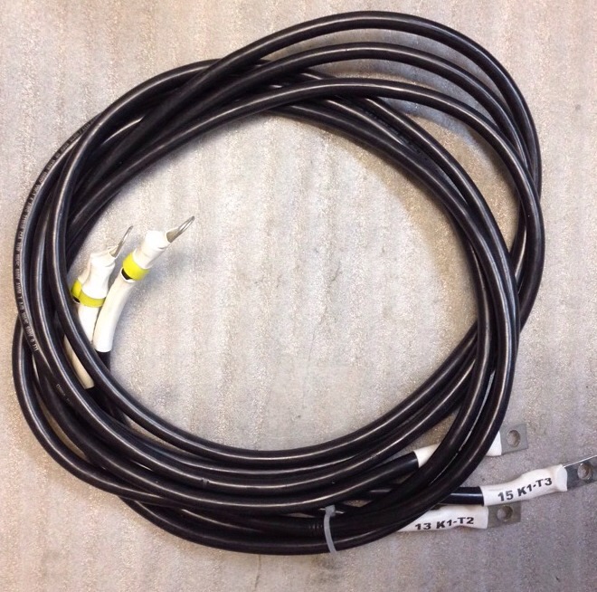 Cable Premade With Lug X 75″ Cobra Wire X-Flex E163980C, 4 Awg, Lot Of 3,
