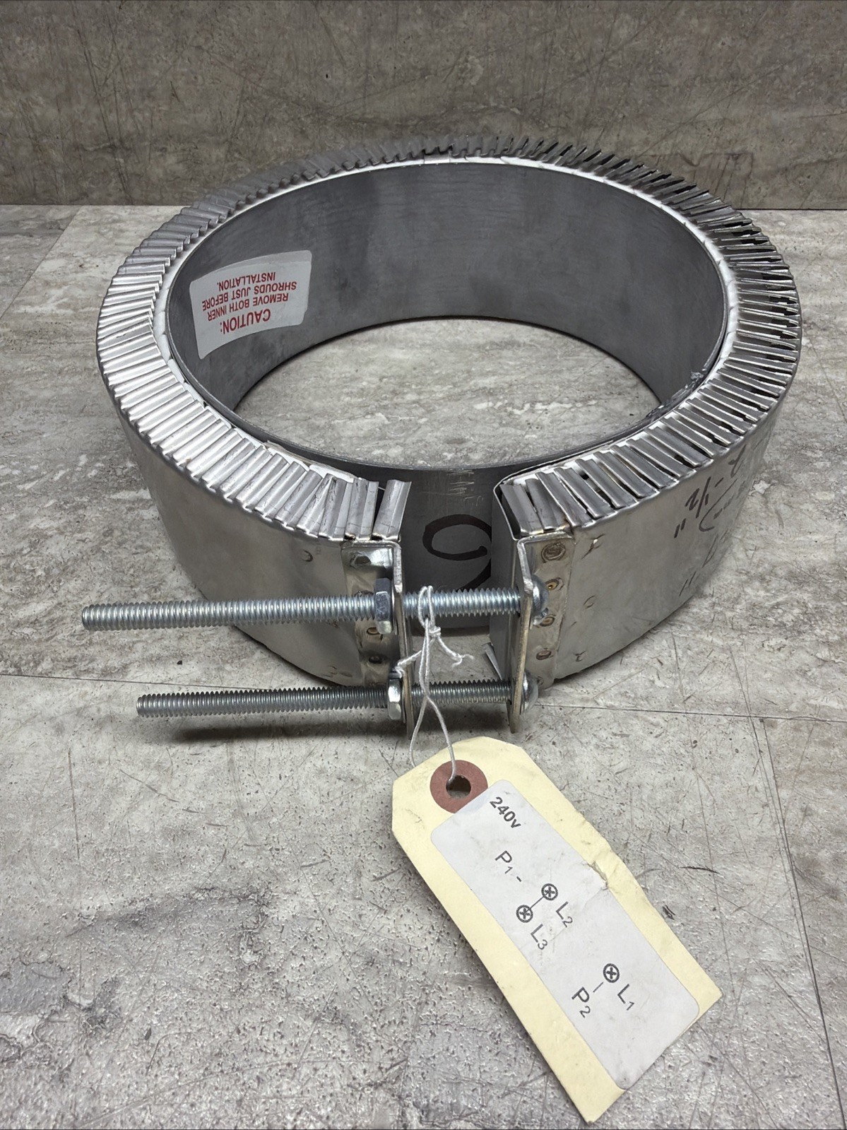Plastic Process PPE C-28063 Ceramic Band Heater, 240/480V 1750W, 6-1/2” To 7”