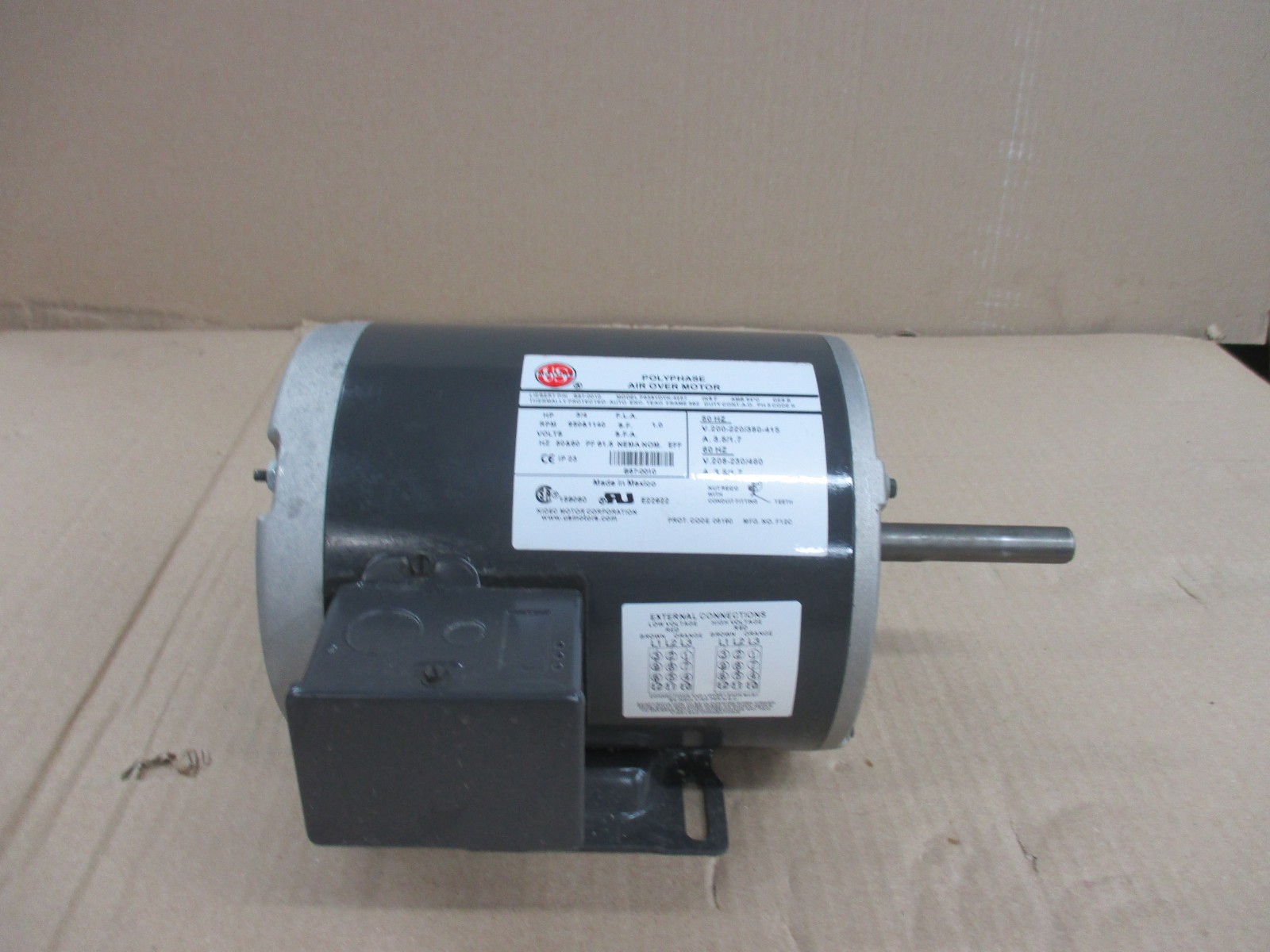 P63SYDYK-4257 US MOTOR ELECTRIC MOTOR 3/4HP NEW