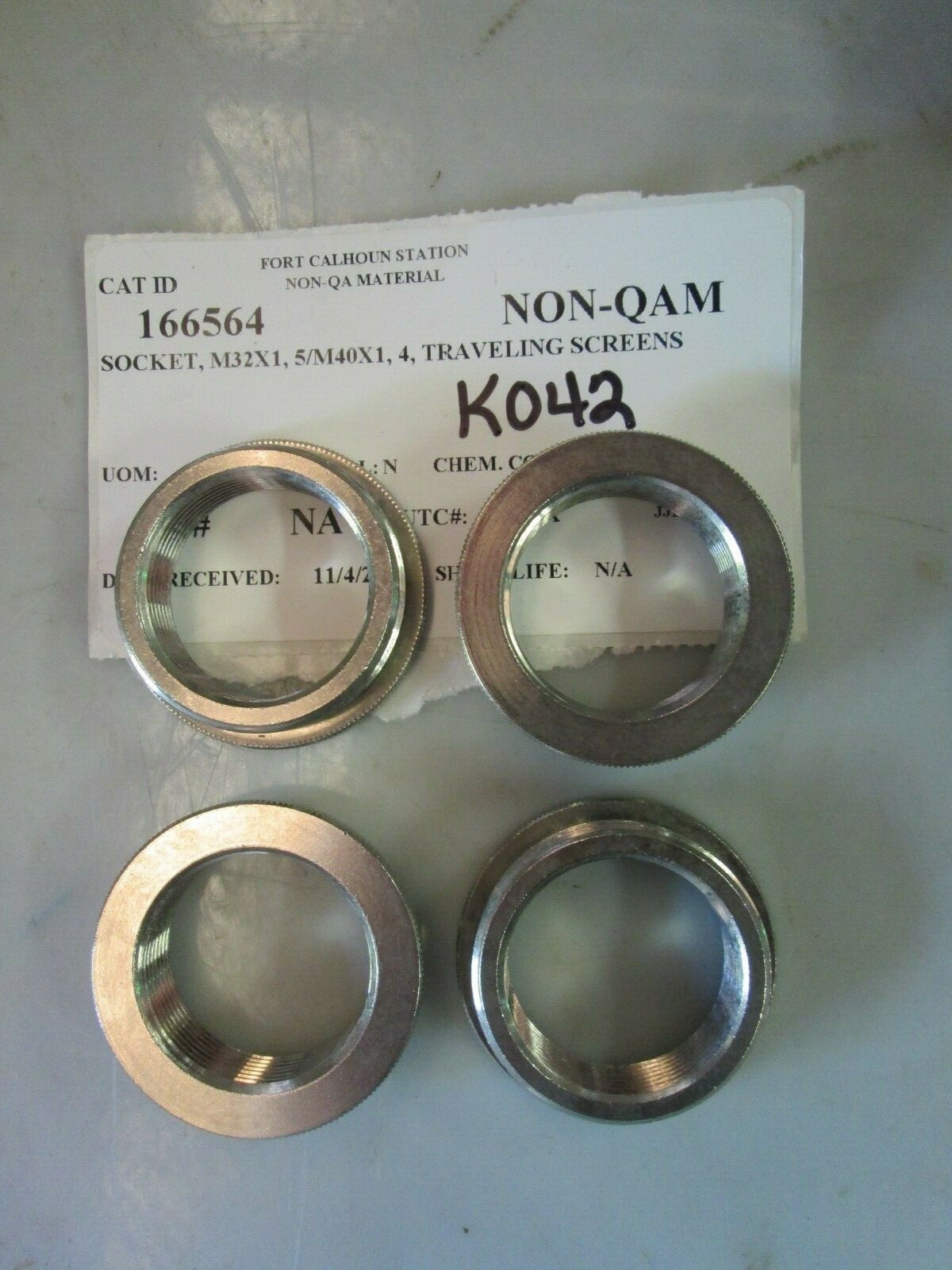 S/S Passavant Geiger Threaded Socket M32X1 5/M40X1 1-9/16″ OD Lot of 4 (New)