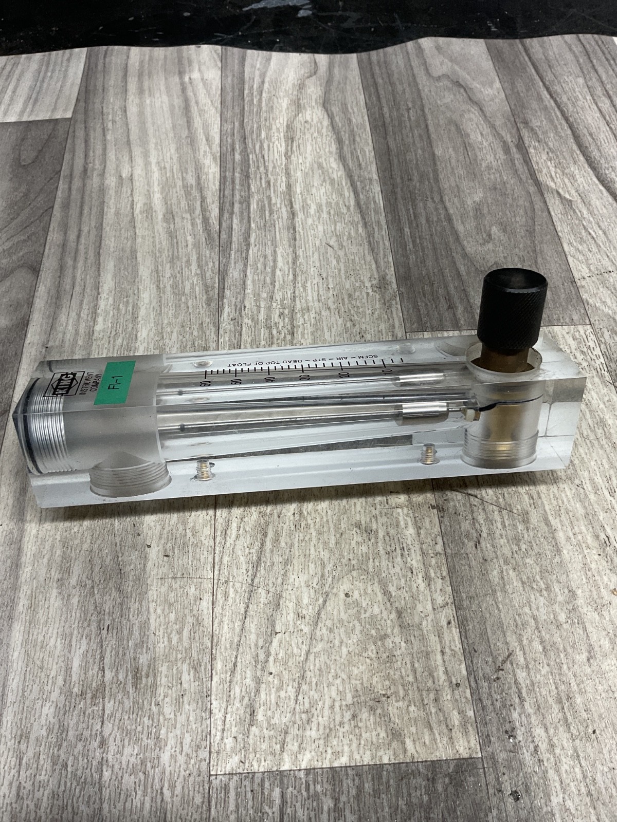 King 0-60 SCFM Flow Meter Tube Gauge #4018G47PR7