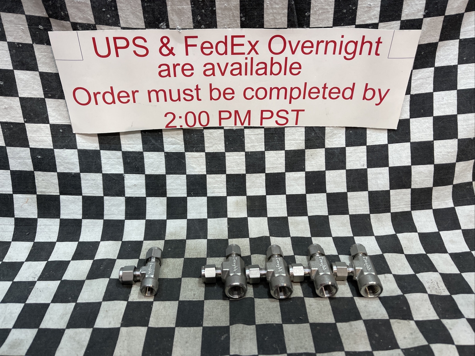 SWAGELOK Female Run Tee 1/4″ T, SS-400-3TFT and SS-400-3-4TFT, LOT OF 5#1606V34
