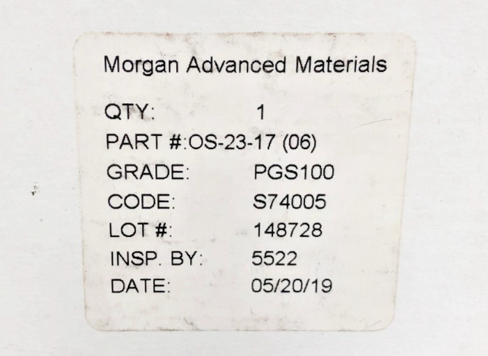 New Morgan Advanced Materials OS-23-17 (06) Seal PGS100