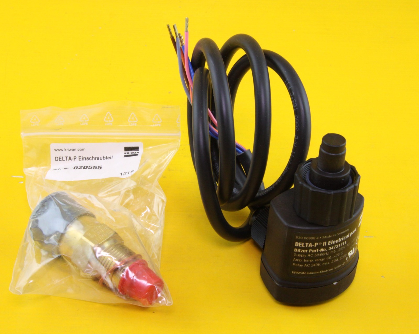 Bitzer 34731811 Compressor Oil Differential Pressure Switch , Delta PII