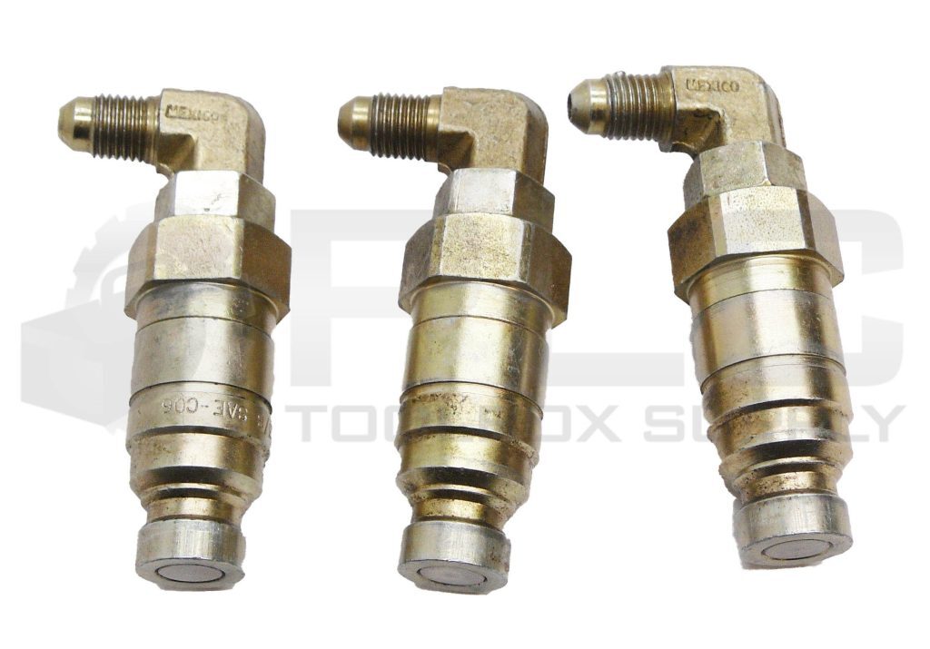 LOT OF 3 KQM6H FLAT FACE COUPLER 3/8″ SAE-C06