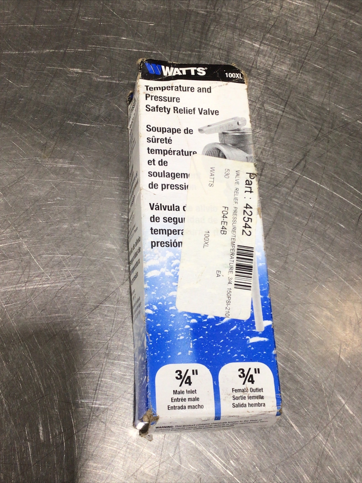 WATTS 4X563 100XL 150PSI 3/4″ Nos Surplus