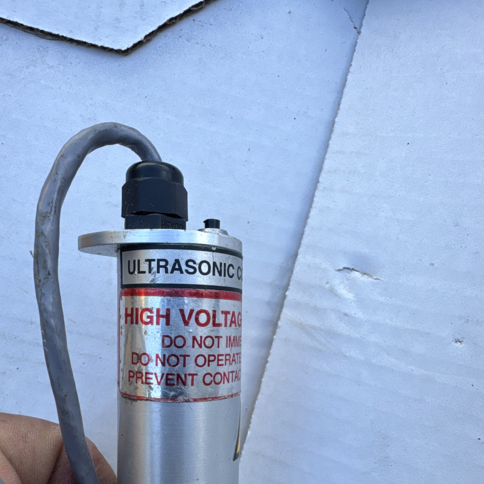 Ultrasonic Converter High Voltage Probe/Handpiece w/ Cable, Connector (Silver)