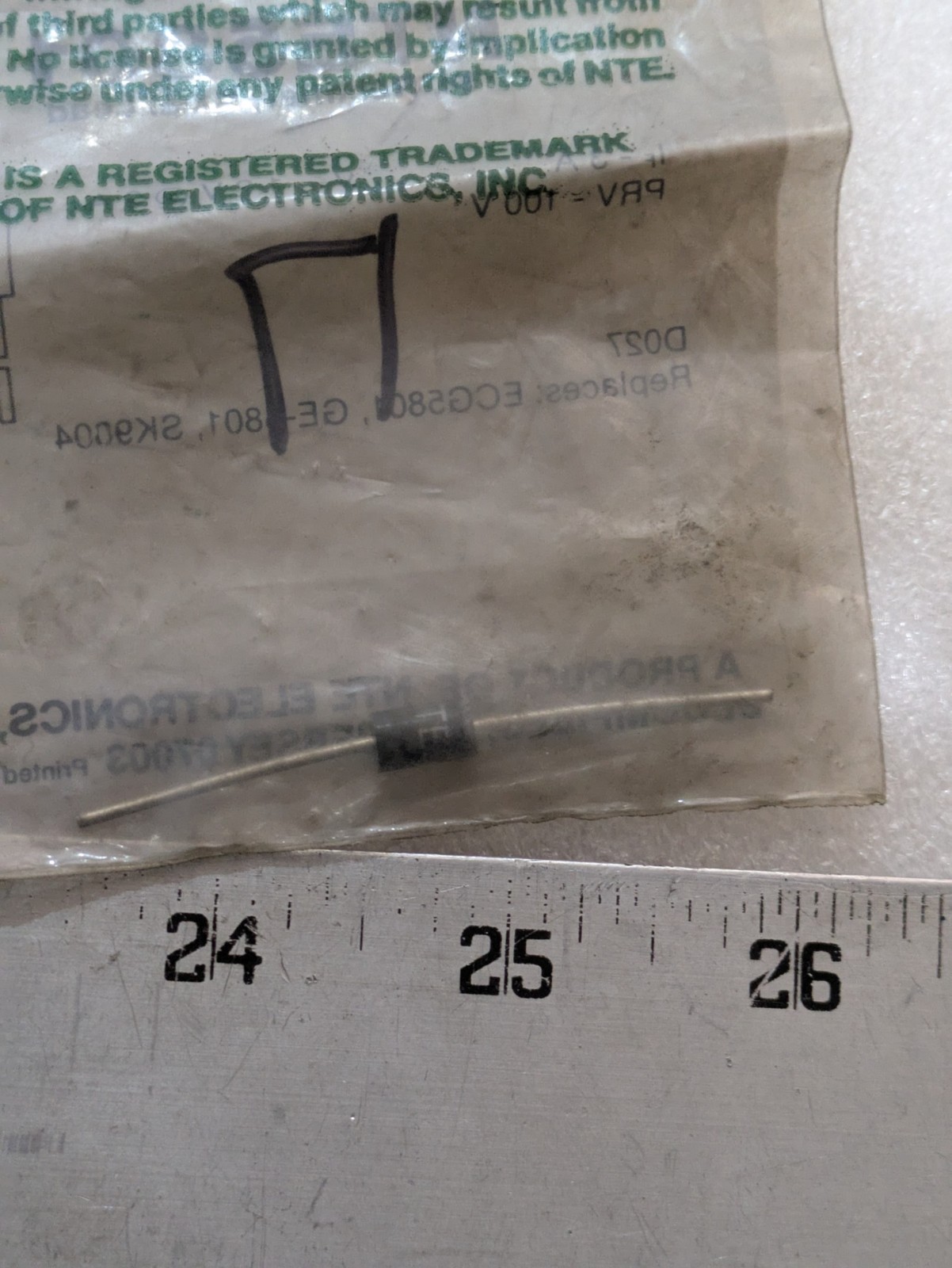 NTE Electronics NTE5801 3A 100V Silicon Rectifier Diode DO-27 LOT OF 7!