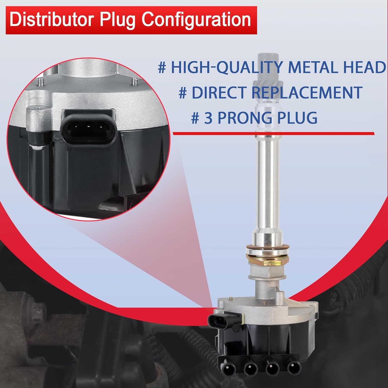 Complete Distributor Compatible for 1996-2002 Chevy Chevrolet GMC Vortec V8 5.0L