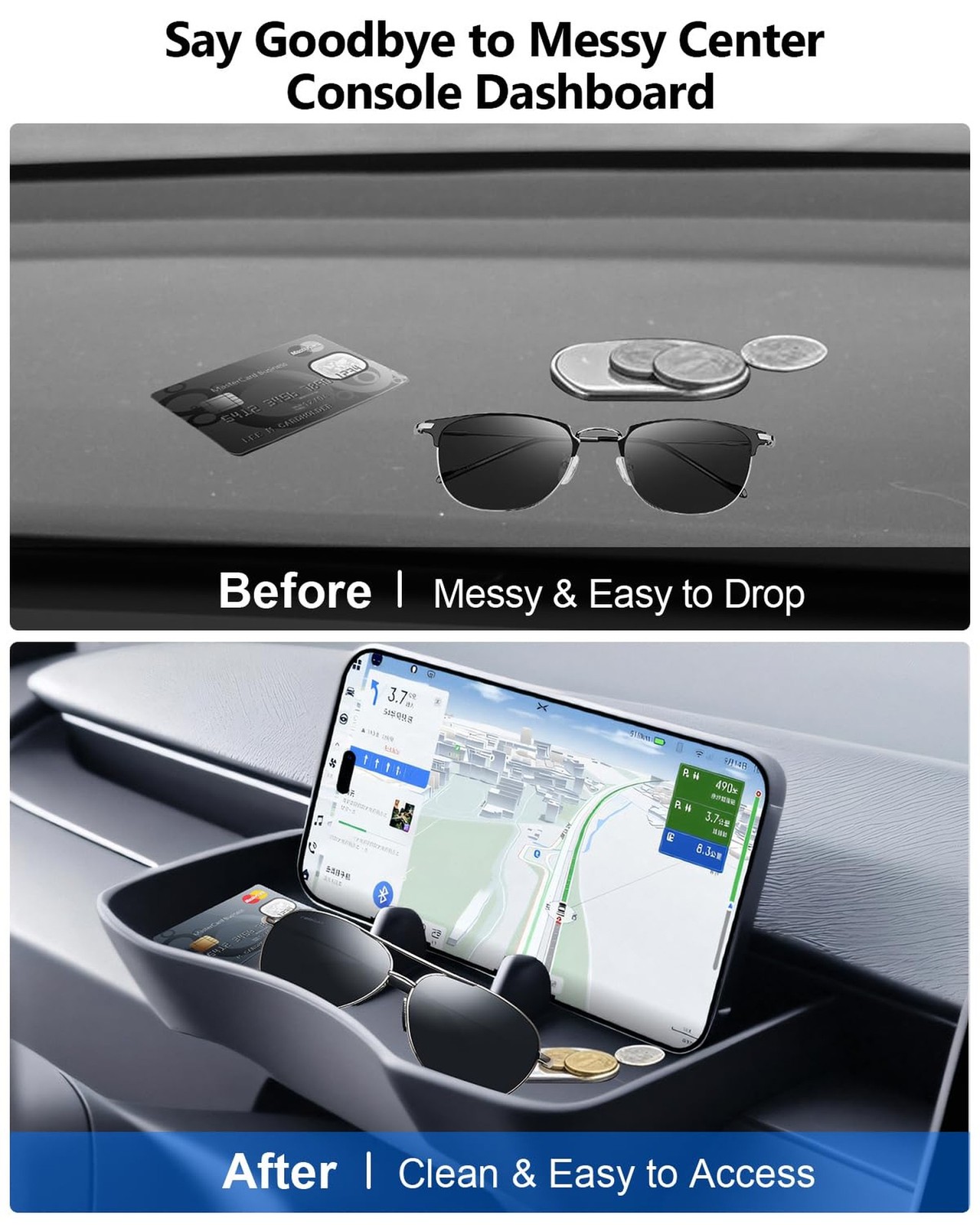 2026 Behind Screen Storage Box Model Y Juniper Model 3 Highland Sunglass Phon…