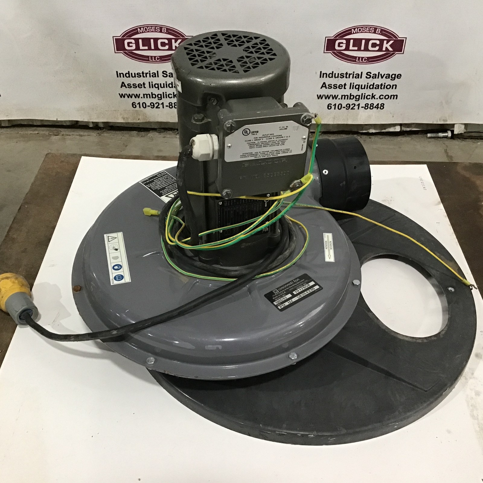 Cincinnati 100S/X3 OEM & Industrial Air Handling Fan 2850/3450 RPM 1.4/2.8 Amps