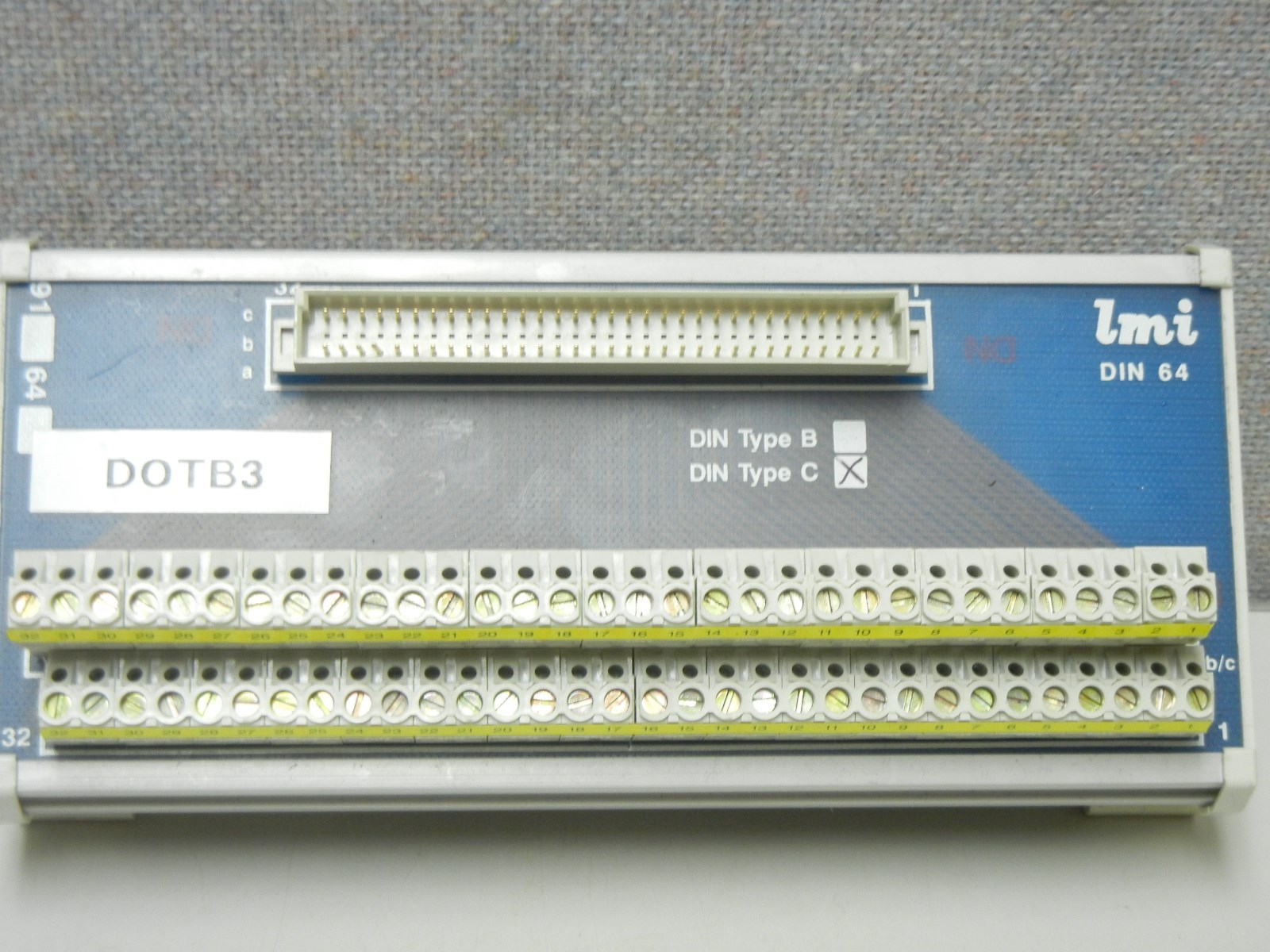 LMI COMPONENTS/ABB/ENTRELEC L91216476-000 USED DIN 64 PTS TYPE C L91216476000