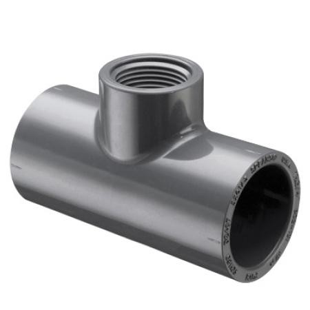 Spears 802-249 2″ PVC Reducing Tee SOC X FPT SCH80