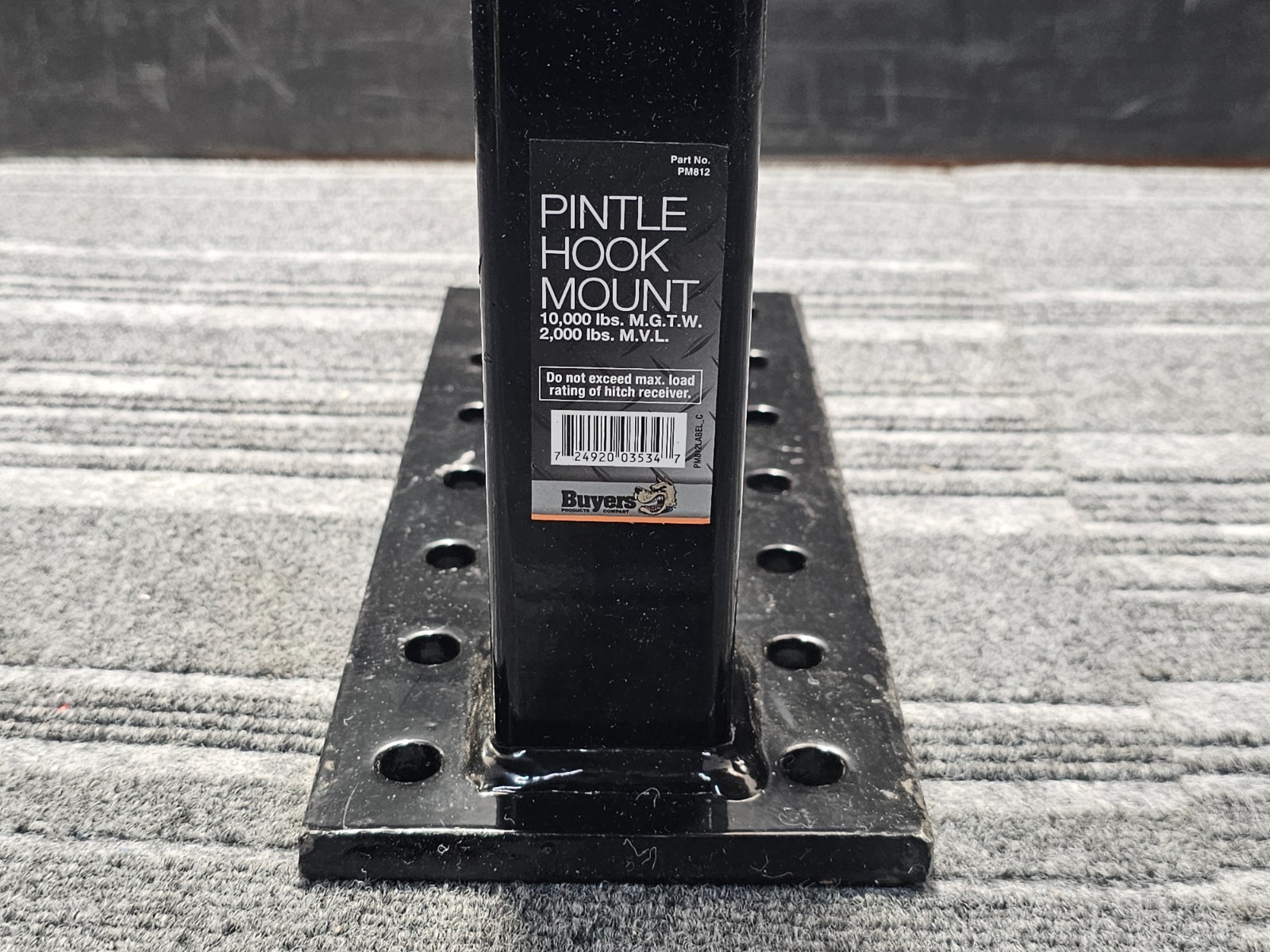 BUYERS PRODUCTS PM812 Pintle Hook Mount 10,000 lb Gross Vehicle Wt Capacity