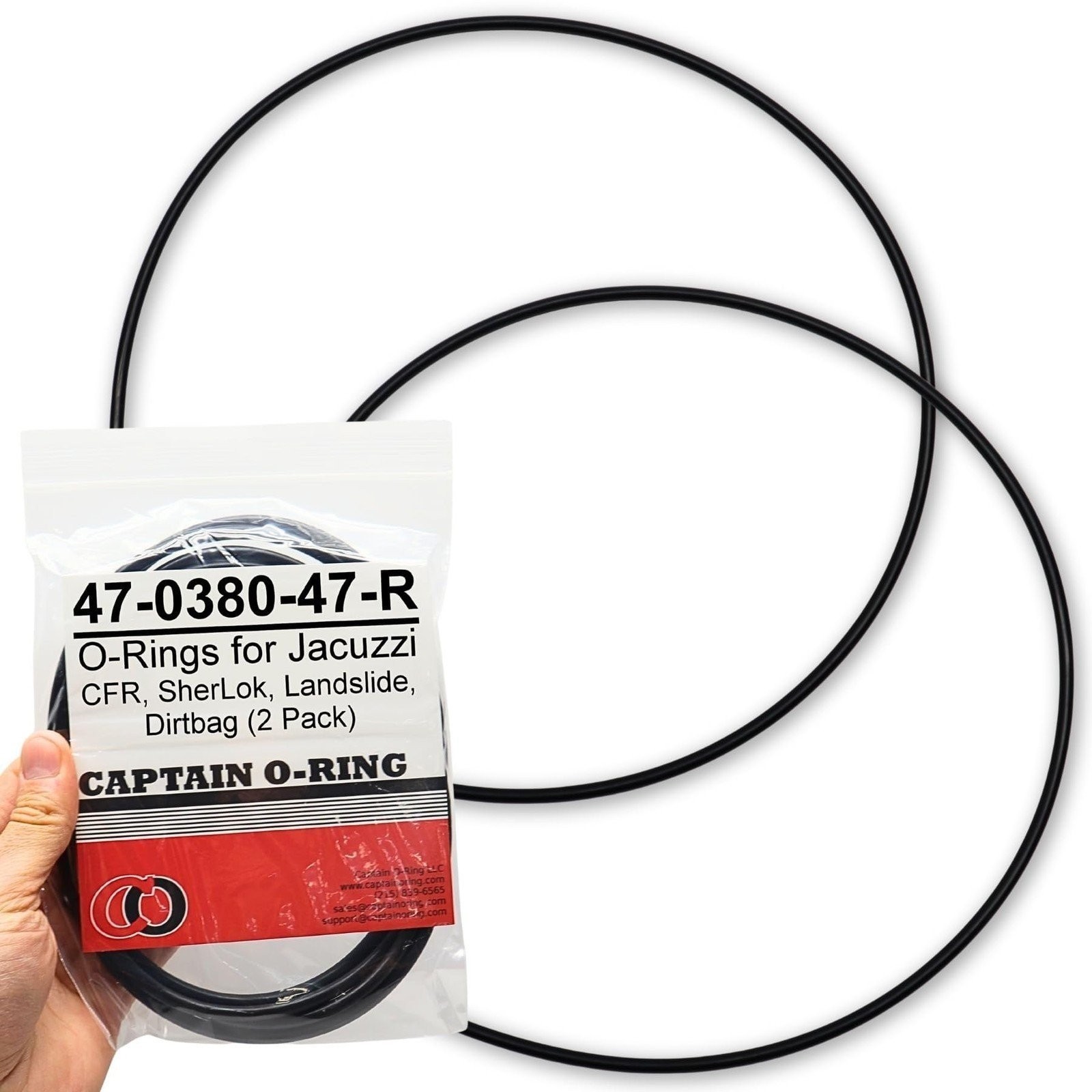 47-0380-47-R O-Rings for Jacuzzi CFR SherLok Landslide Dirtbag (2 Pack)