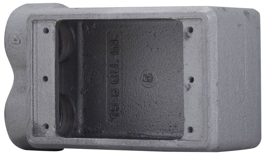 Crouse-Hinds FSS2, 1.88″ x 5.16″ x 2.75″, 1-Gang, Iron, Cast Device Box, 1pc