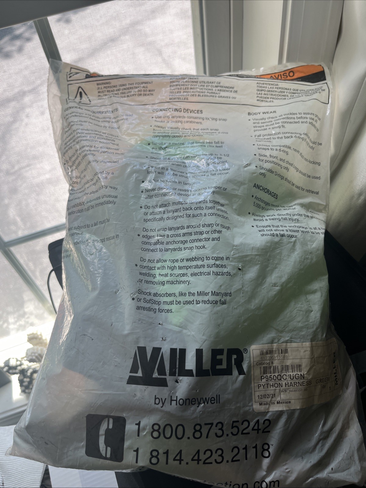 MILLER DURAFLEX PYTHON ULTRA HARNESS P950QC/UGN/BRAND NEW