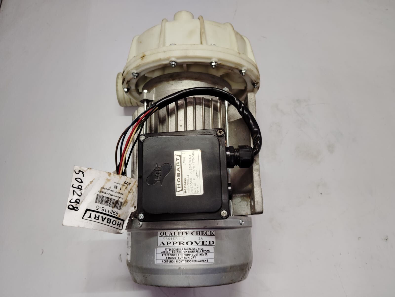 HOBART 898116-005 WASH PUMP