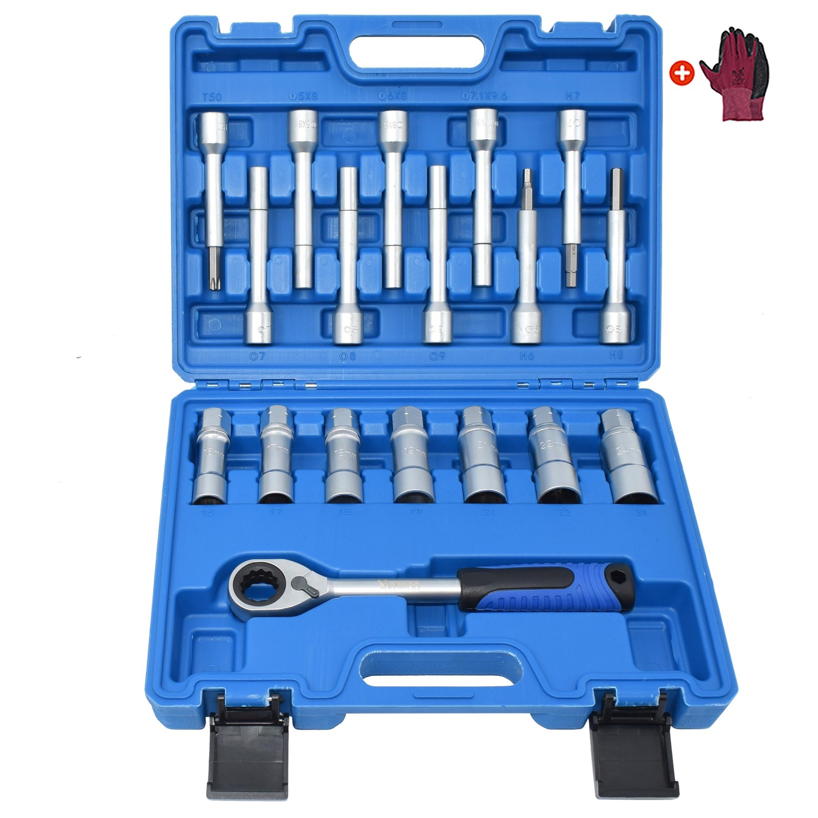 18PCS Steering Hub Suspension Shock Absorber Strut Nut Removal Tool Socket Ki…