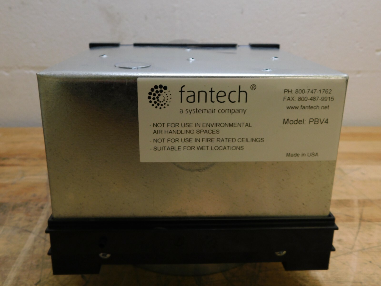 Fantech Enclosed Exhaust Fan 4″ Blade Direct Drive 0.027 hp 100 CFM PB110