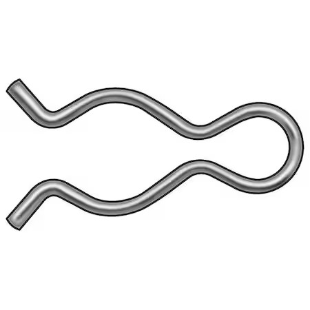 Bridge Cotter Pin, 1/32 In Dia, 5/8 In L, Stainless Steel, 100 Pk, 2Ujr6
