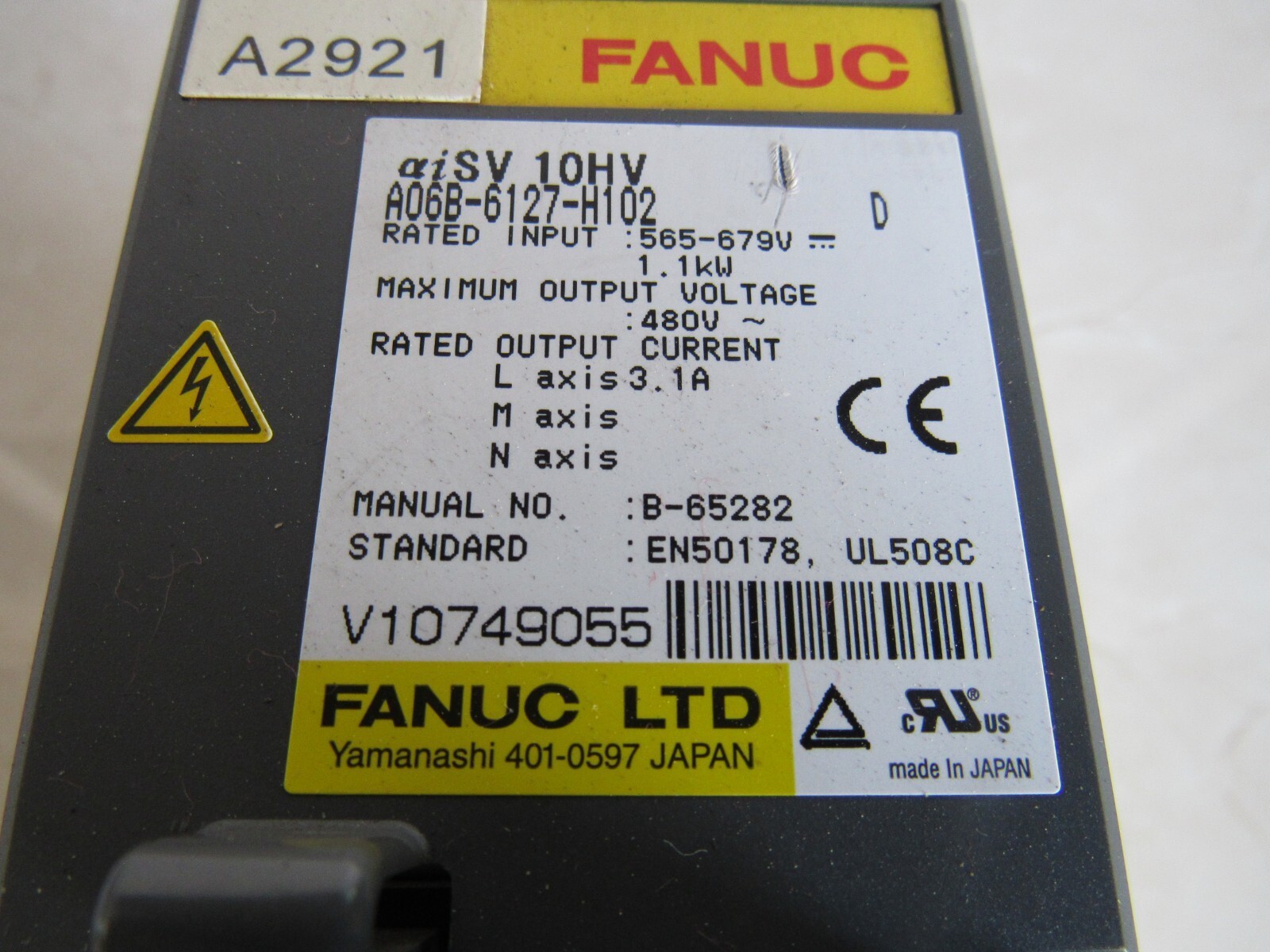 Fanuc **With 1-Year Warranty** A06B-6127-H102 Lot # 3420 Listed by Greg