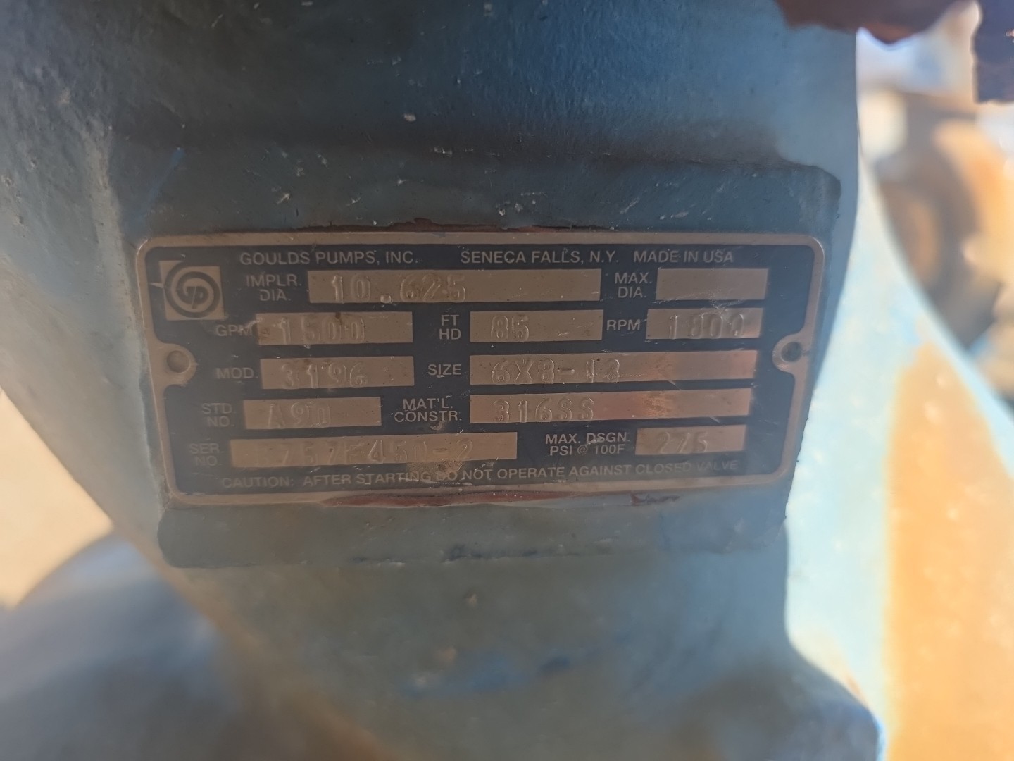 6×8-13 Goulds 3196 XLTi Pump