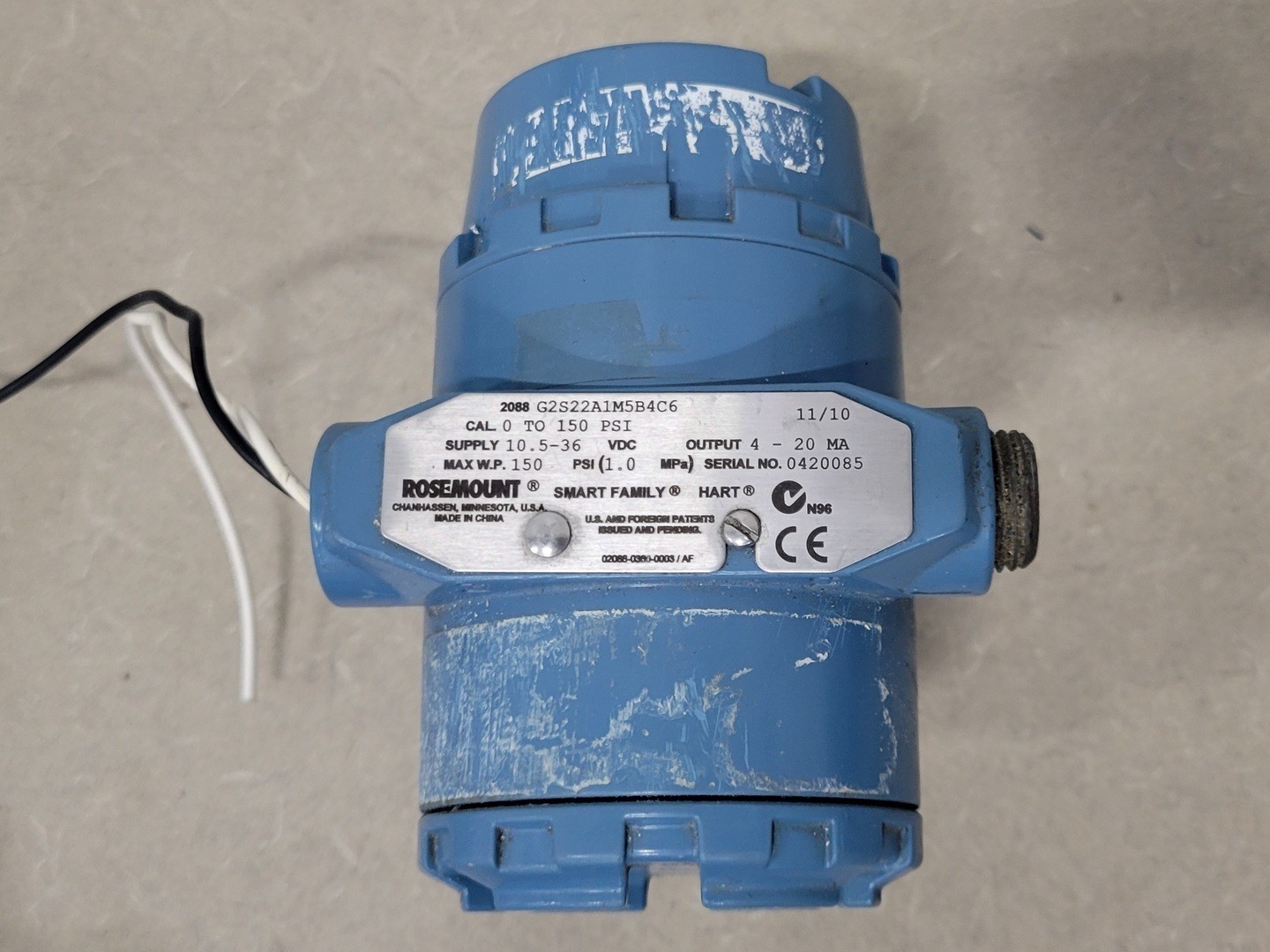 FISHER-ROSEMOUNT 3-15 PSIG Absolute and Gage Pressure Transmitter 2088 G2S22A1M5