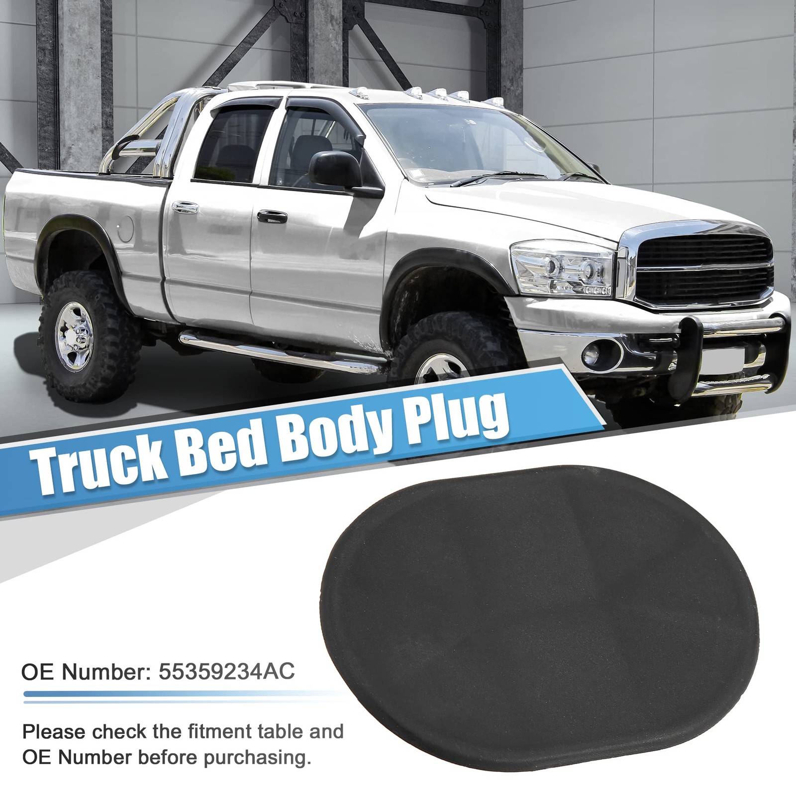 Pick Up Truck Bed Body Plug for Dodge for Ram 1500 2500 3500 for Jeep 2.95×2.17″
