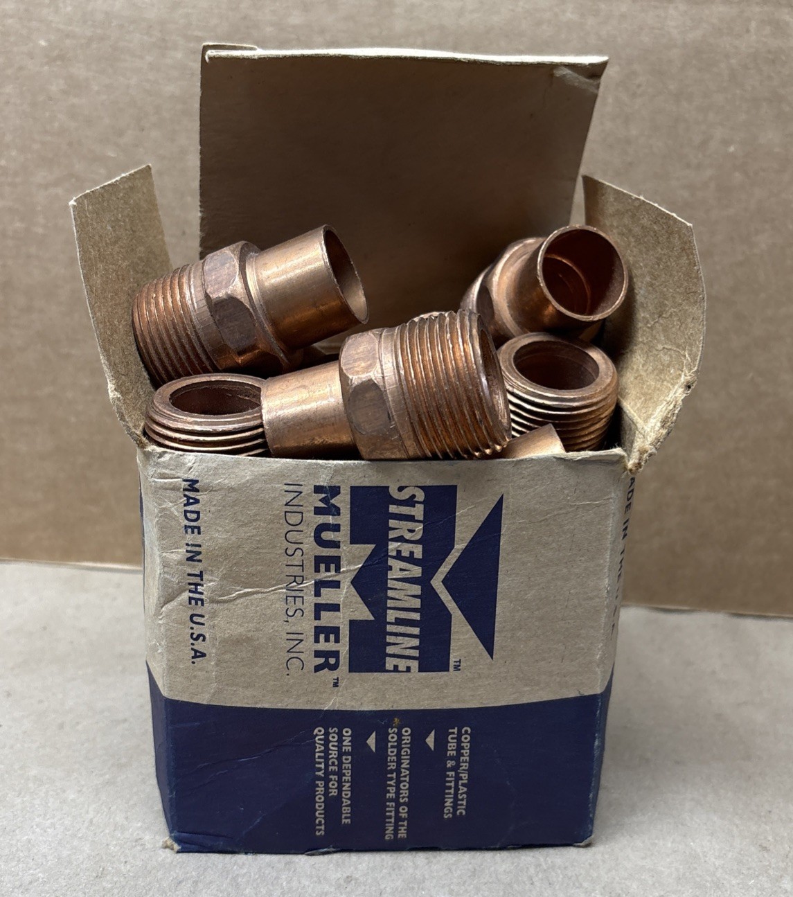 Mueller Industry W01145 Copper Pipe Adapter 7/8 x 1 OD (C x MPT) WC-401 Lot of 3