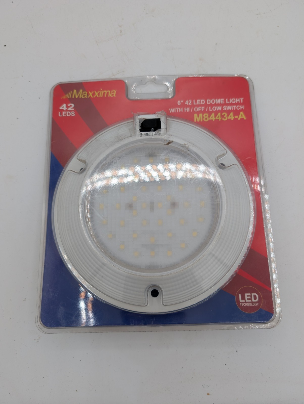 Maxxima M84434-A 42 LED 6.0″ Three Position Switch Interior Dome Light, NOS